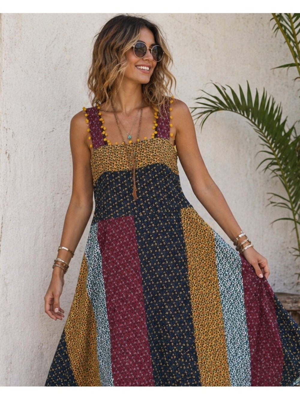 French Connection Mixed Floral Paisley Print Adita Drape Dress